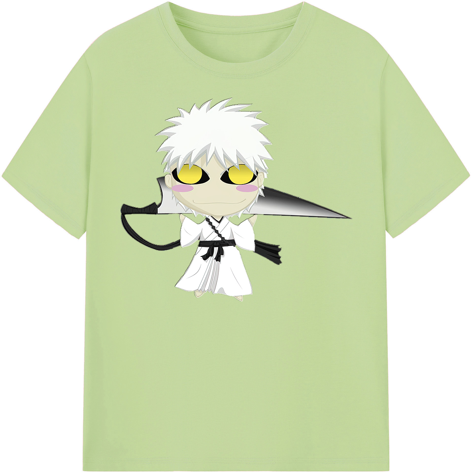 （画像用） ブリーチ 黒崎一護（くろさき いちご）BLEACH Kurosaki Ichigo 綿100％半袖Tシャツ（フロントプリント）